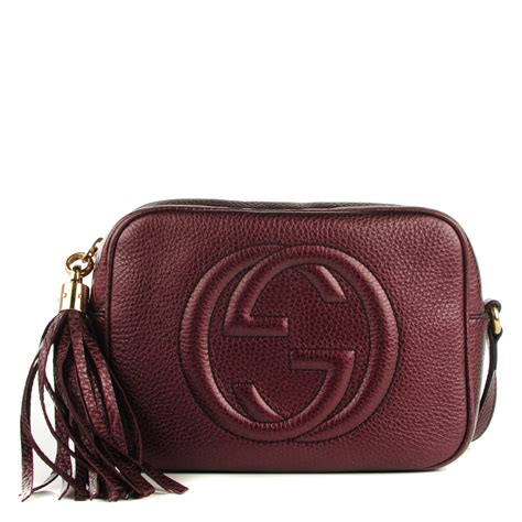 gucci soho disco bag burgundy